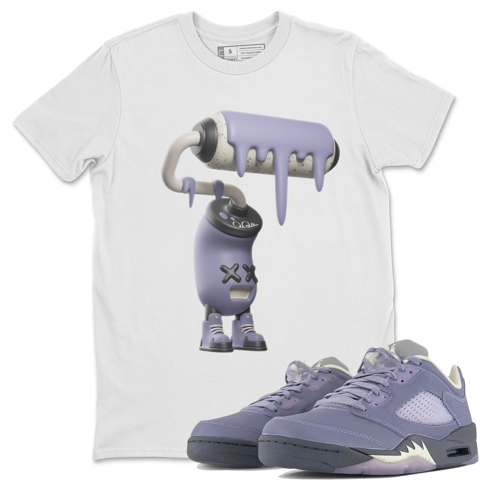 3D Paint Roller Unisex Tops - Air Jordan 5 Indigo Haze