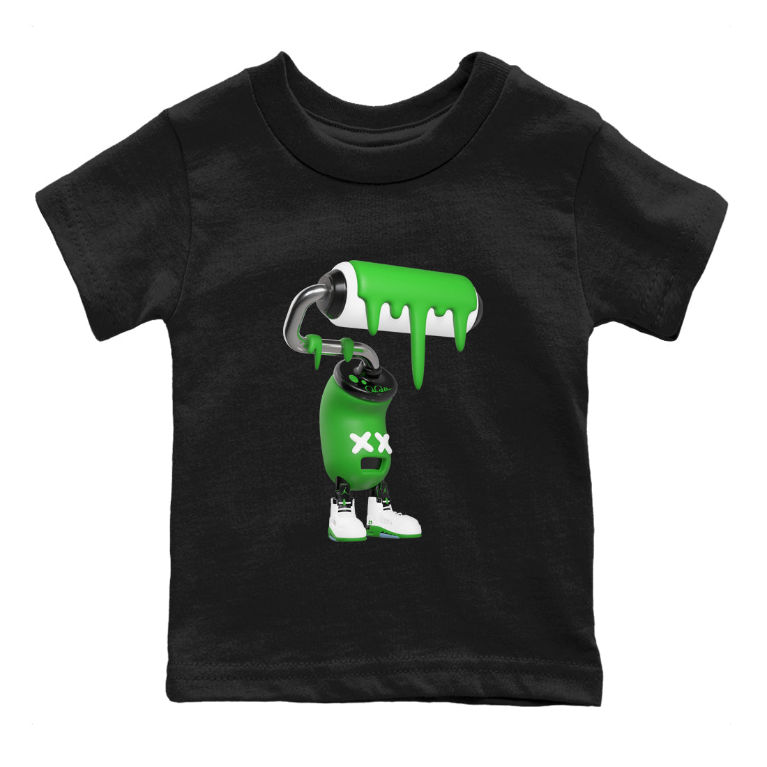 3D Paint Roller snkmatch Tee Kids - Air Jordan 5 Lucky Green