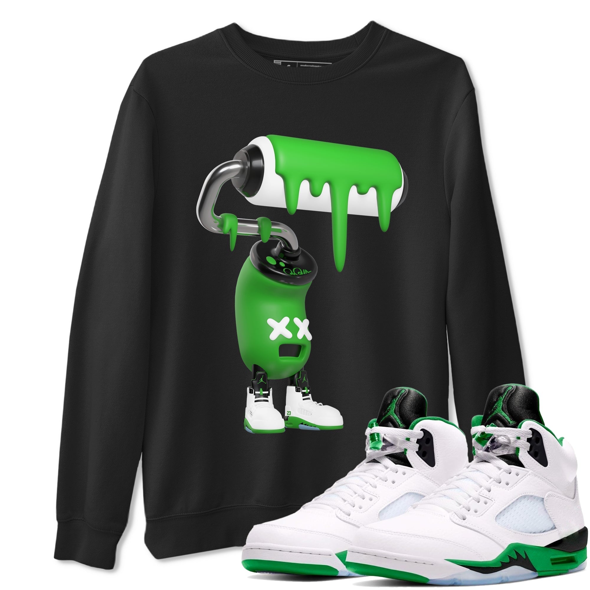 3D Paint Roller snkmatch Tee - Air Jordan 5 Lucky Green