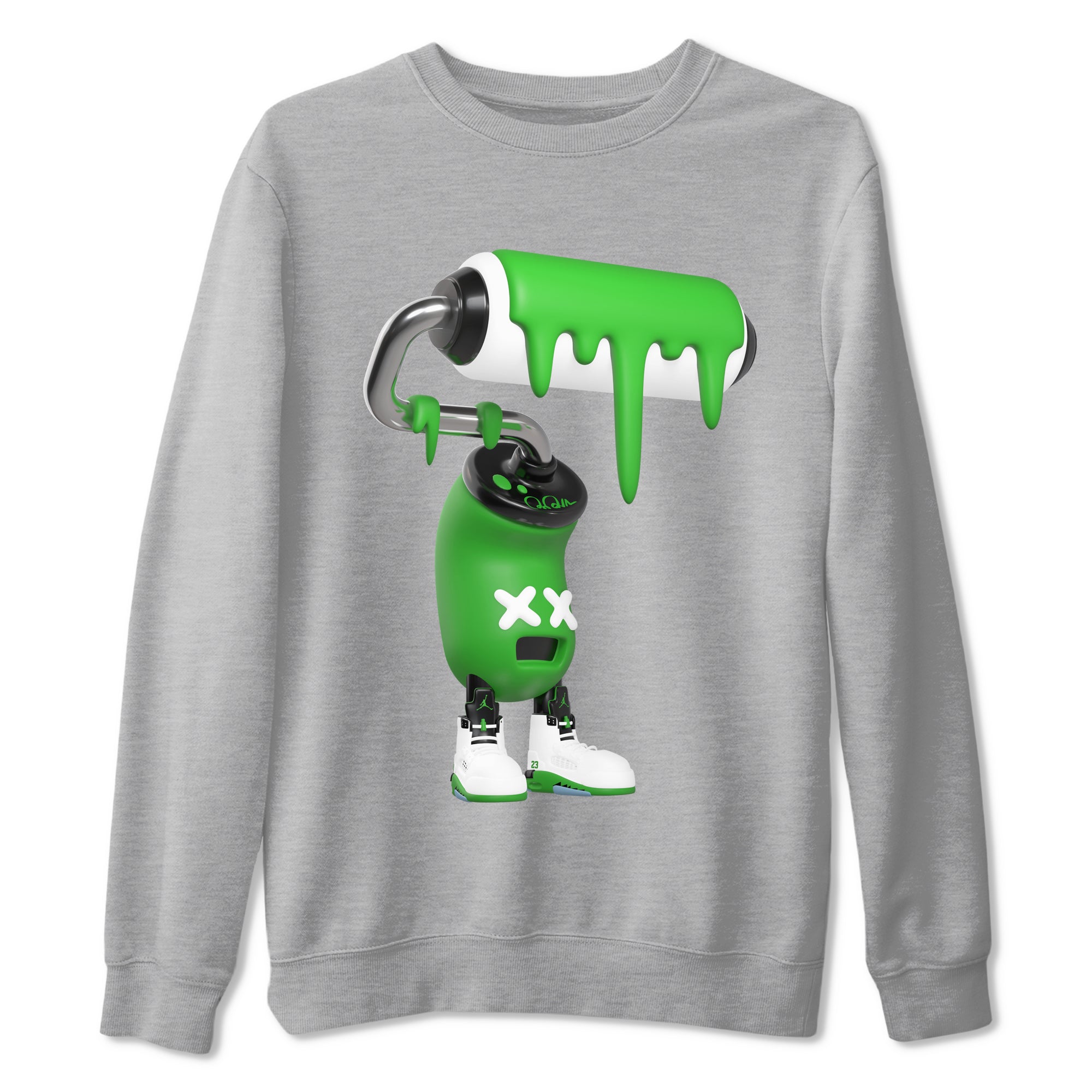 3D Paint Roller snkmatch Tee - Air Jordan 5 Lucky Green