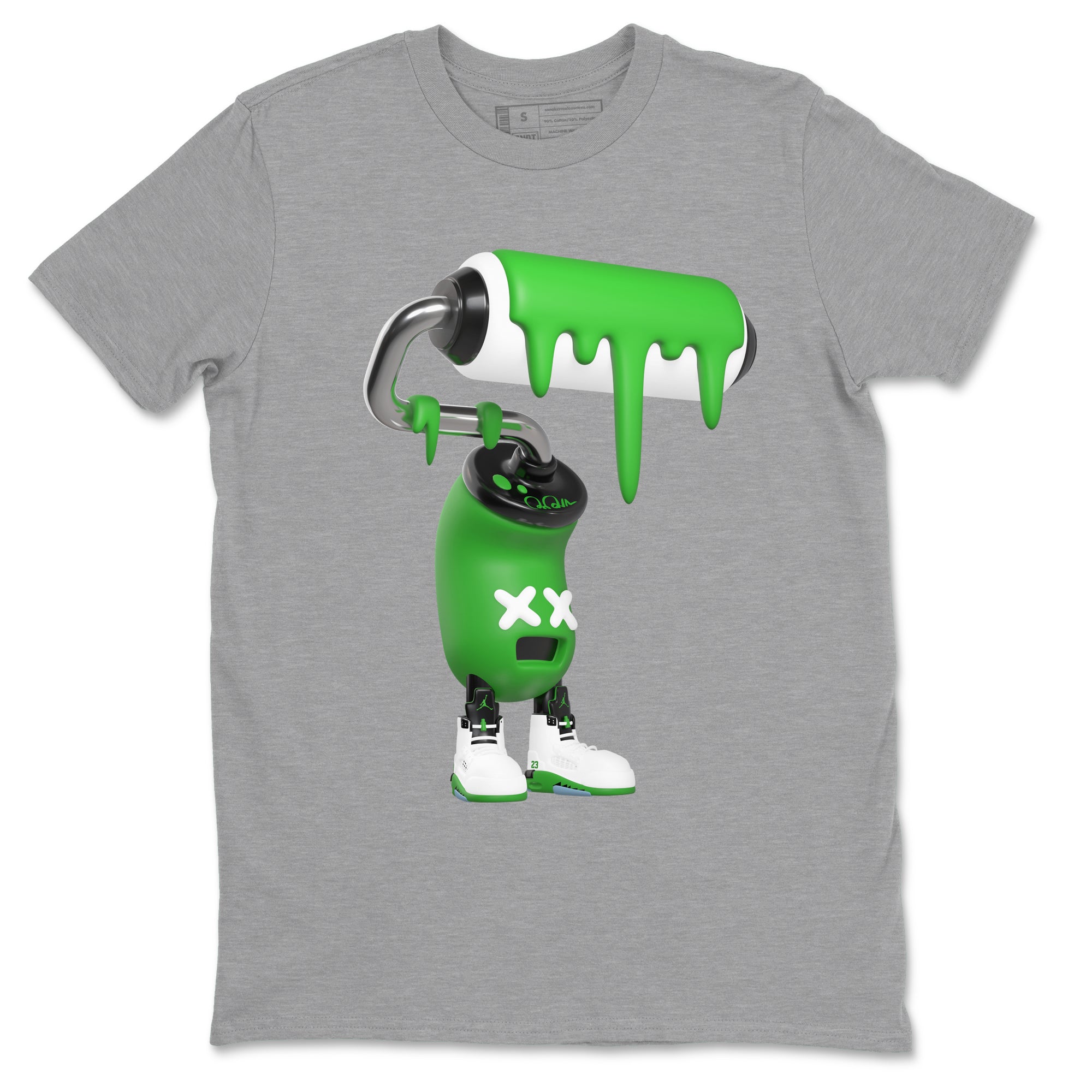 3D Paint Roller snkmatch Tee - Air Jordan 5 Lucky Green