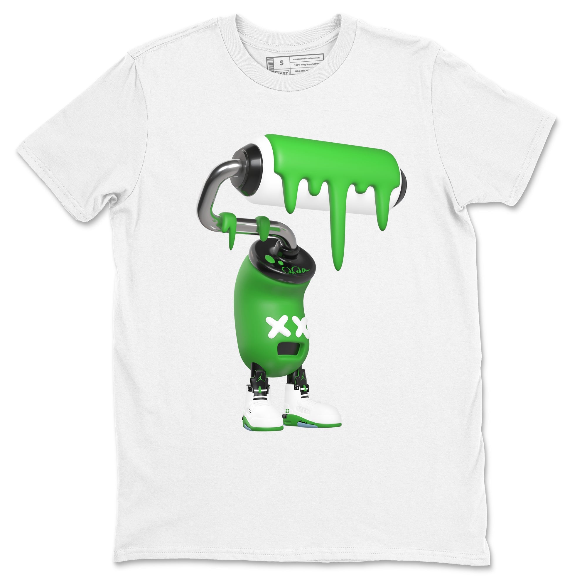3D Paint Roller snkmatch Tee - Air Jordan 5 Lucky Green