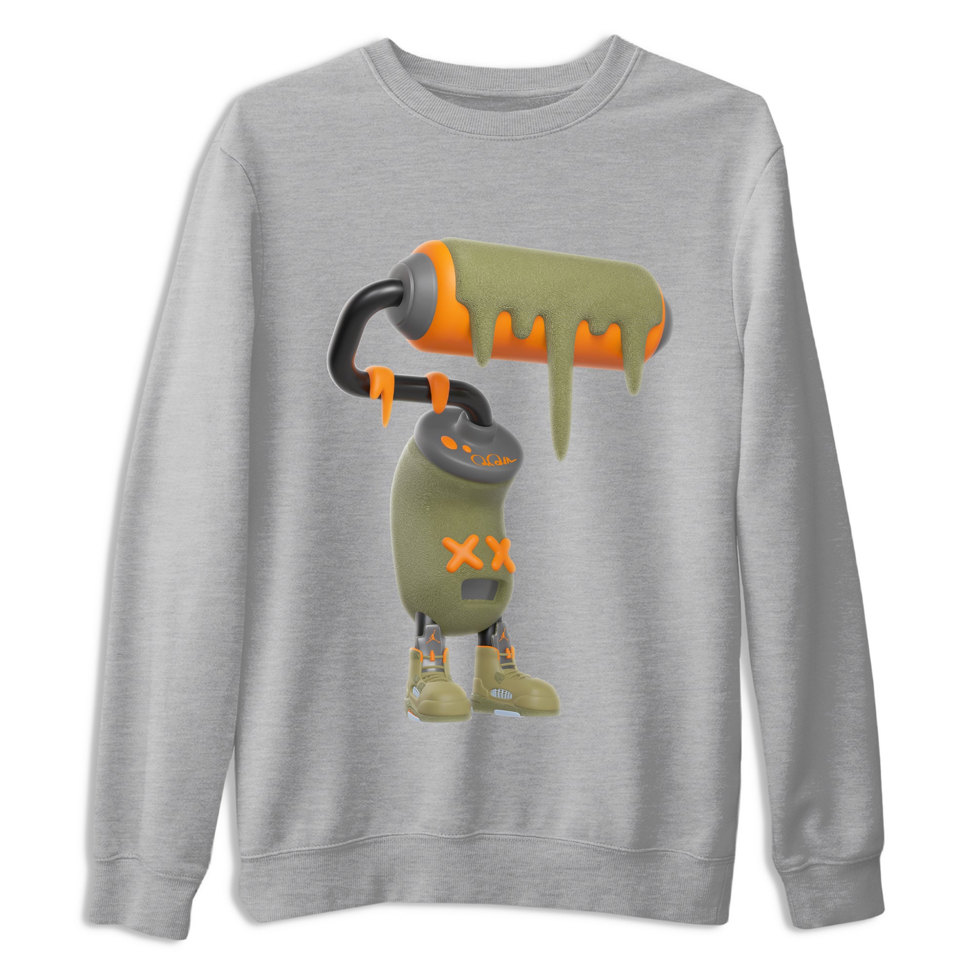 3D Paint Roller snkmatch Tees - Air Jordan 5 Olive