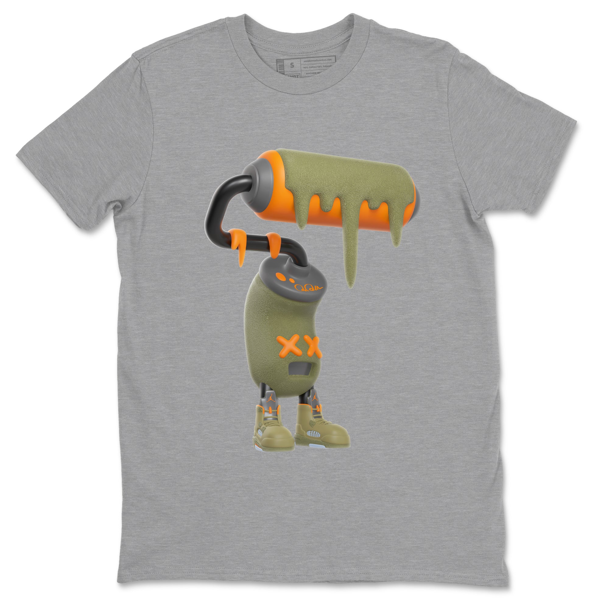 3D Paint Roller snkmatch Tees - Air Jordan 5 Olive
