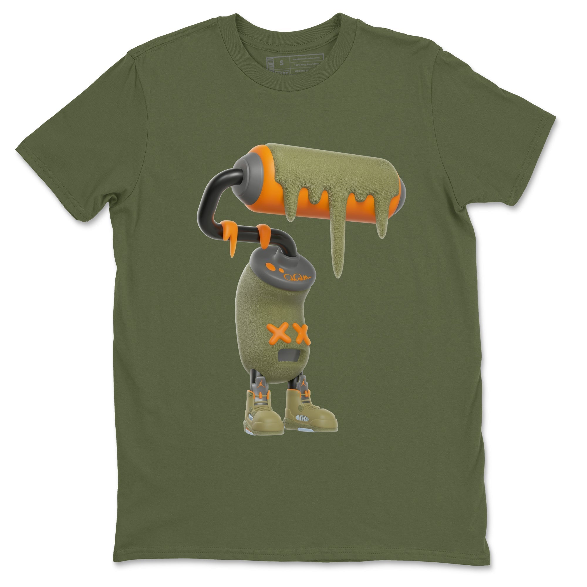 3D Paint Roller snkmatch Tees - Air Jordan 5 Olive