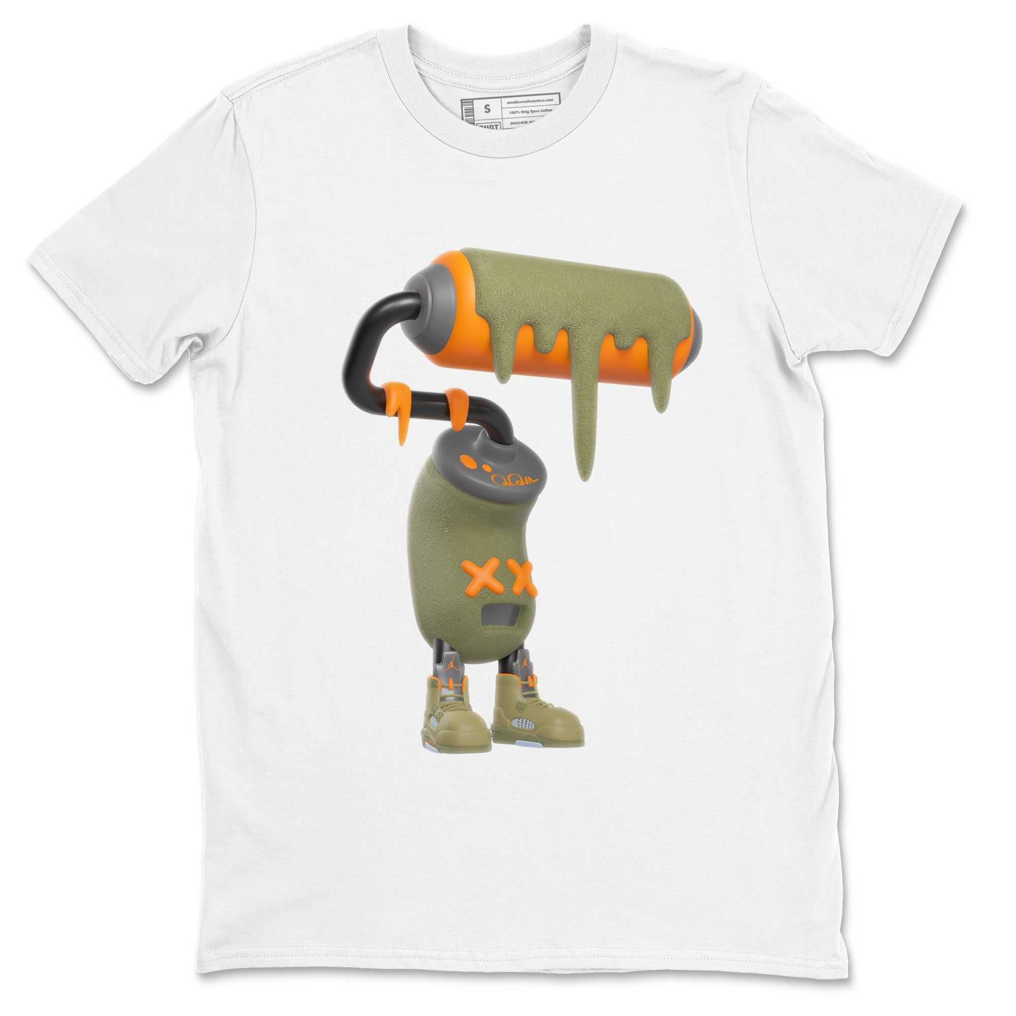 3D Paint Roller snkmatch Tees - Air Jordan 5 Olive