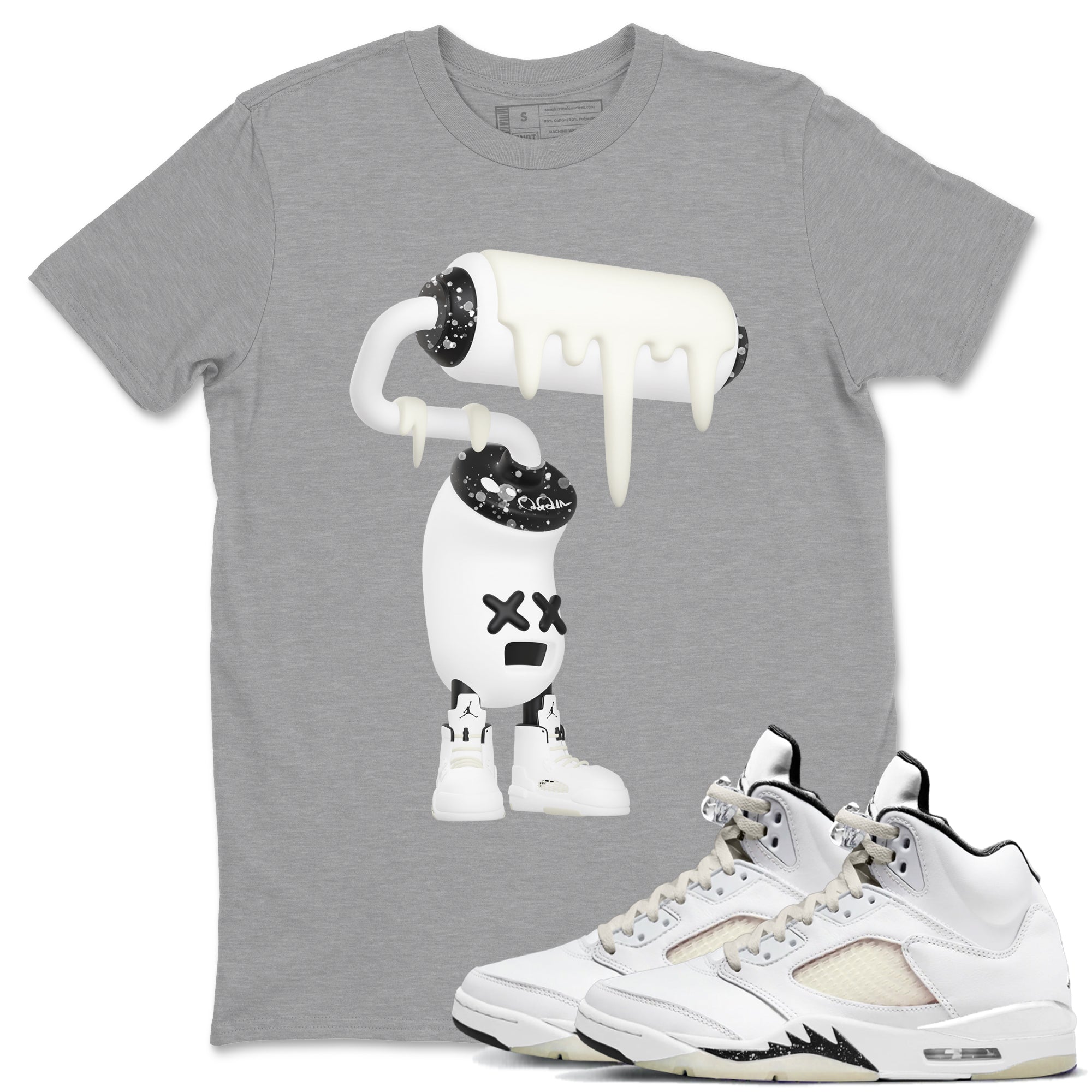3D Paint Roller snkmatch Tees - Air Jordan 5 Sail