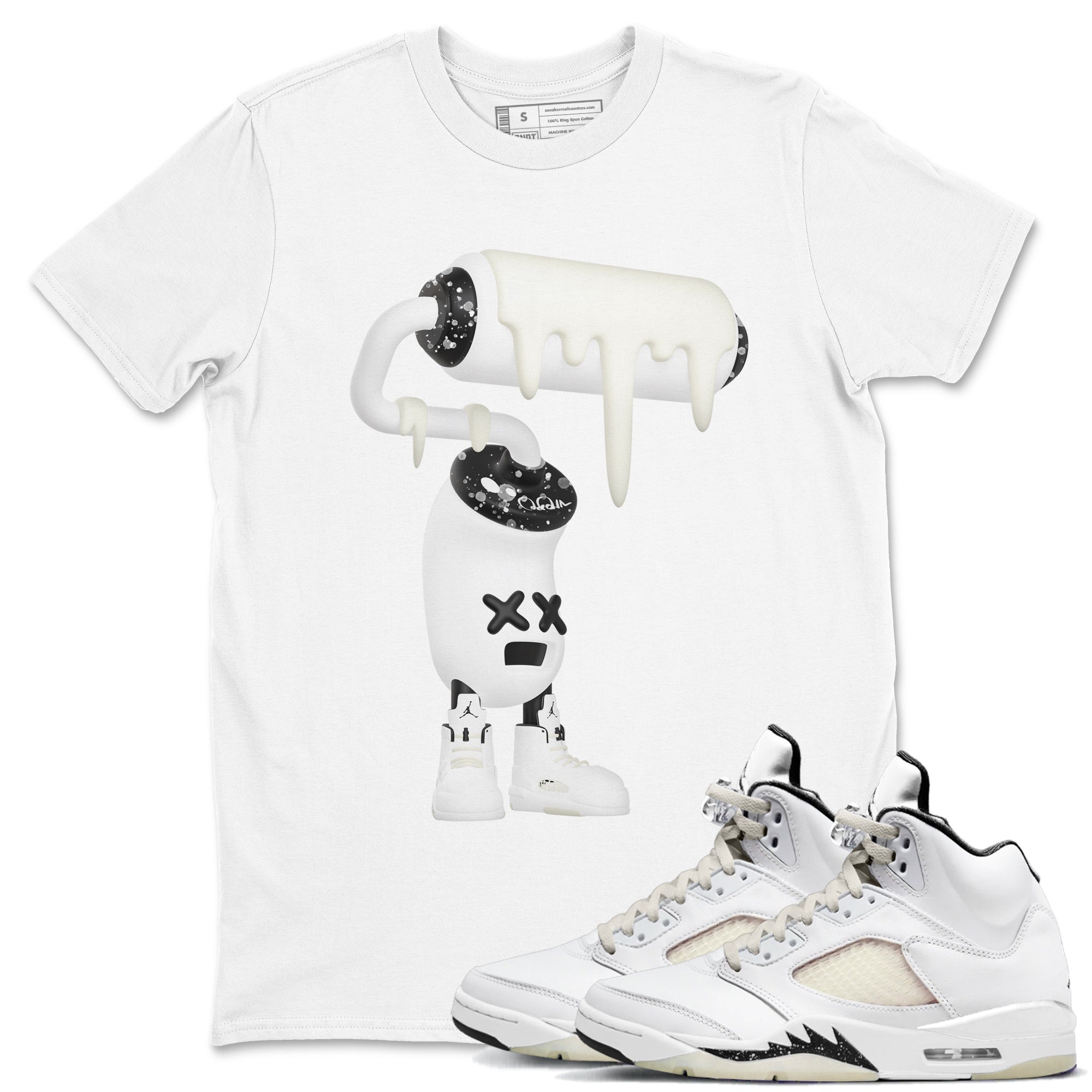 3D Paint Roller snkmatch Tees - Air Jordan 5 Sail