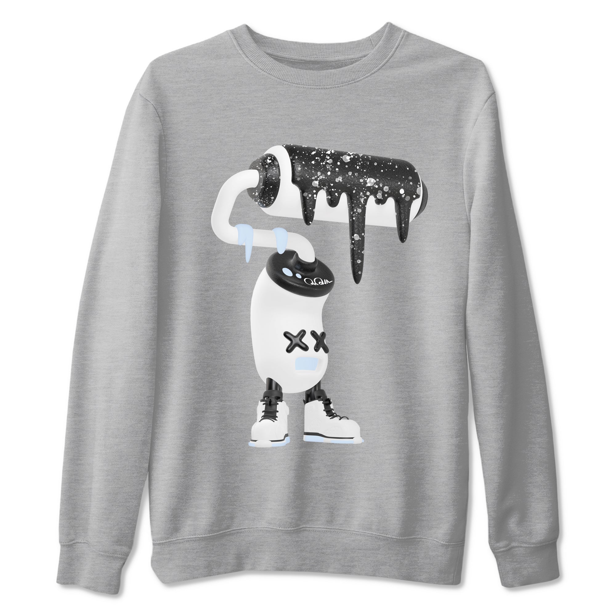 3D Paint Roller snkmatch Tees - Air Jordan 6 White Black