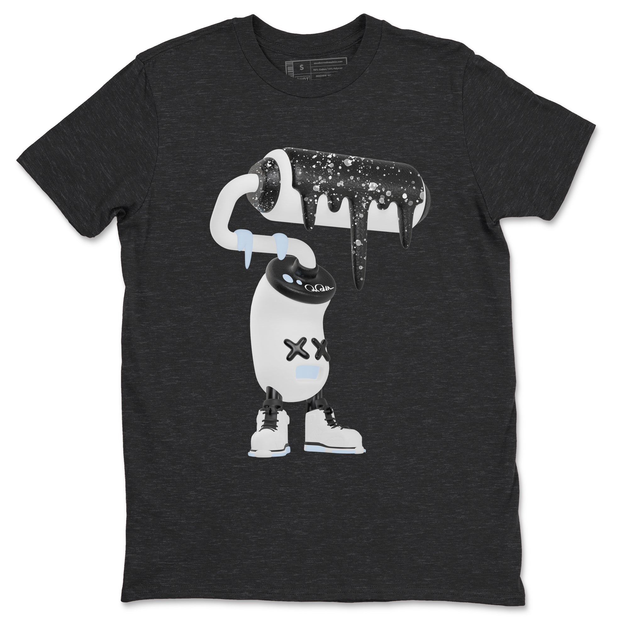 3D Paint Roller snkmatch Tees - Air Jordan 6 White Black