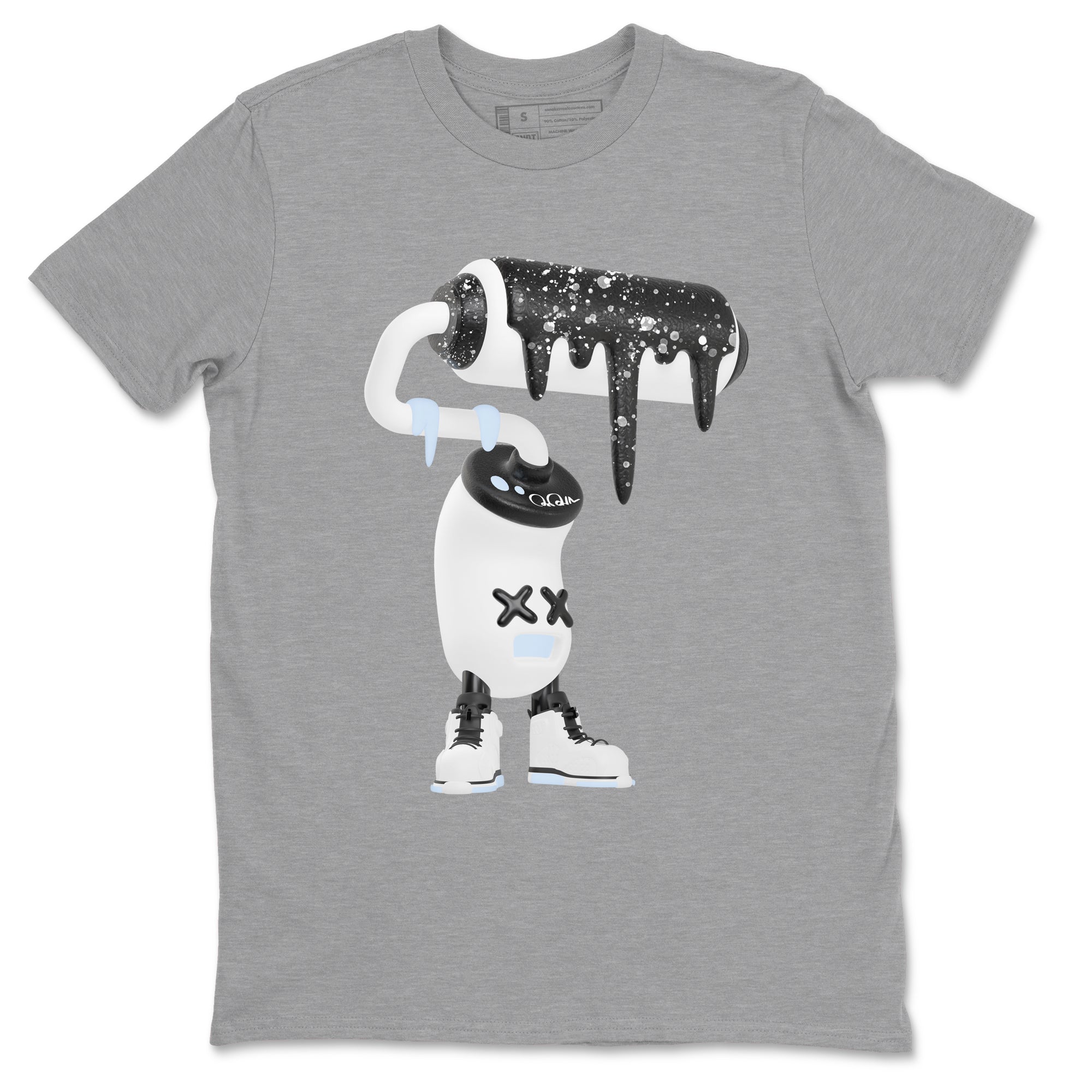 3D Paint Roller snkmatch Tees - Air Jordan 6 White Black