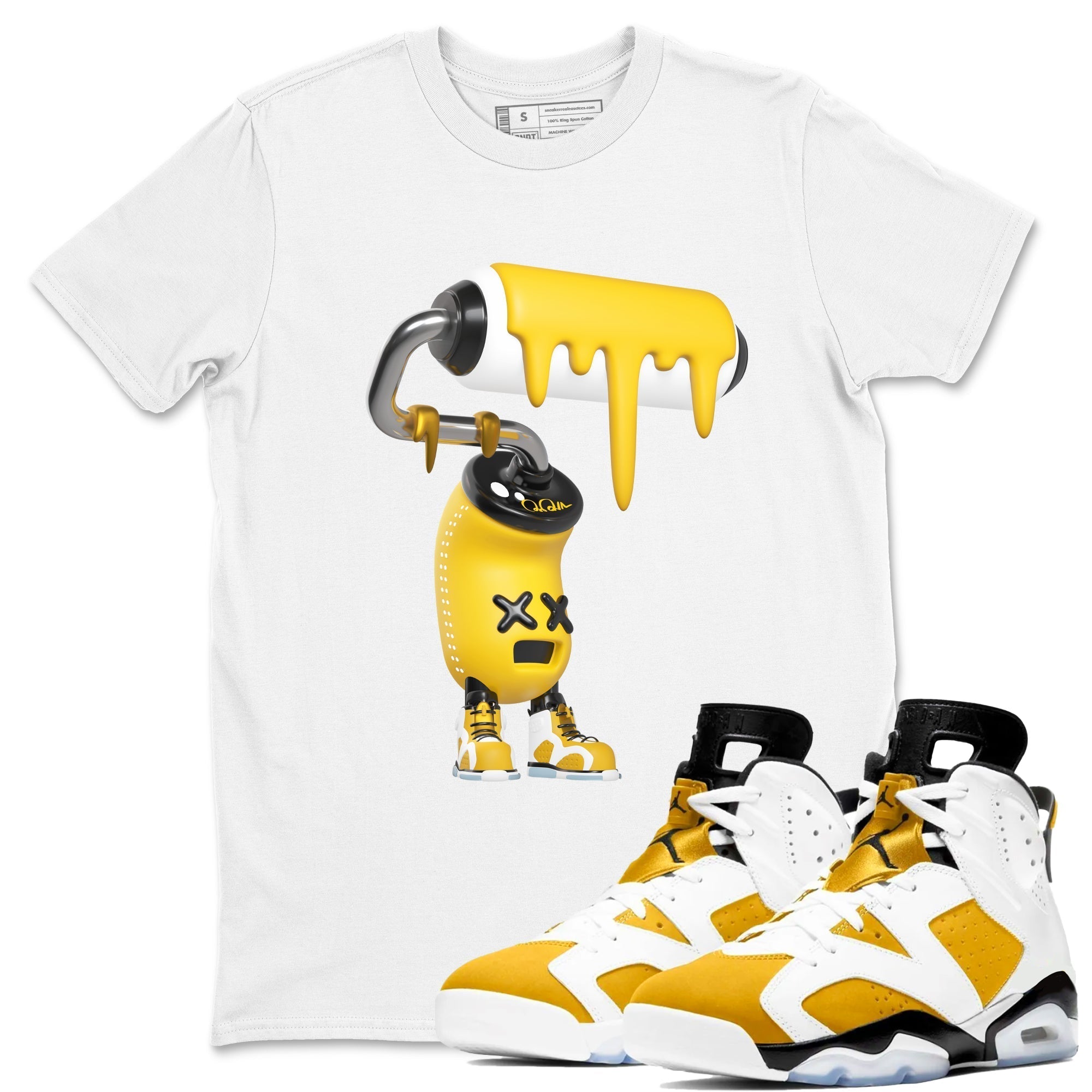 3D Paint Roller snkmatch Tee - Air Jordan 6 Yellow Ochre