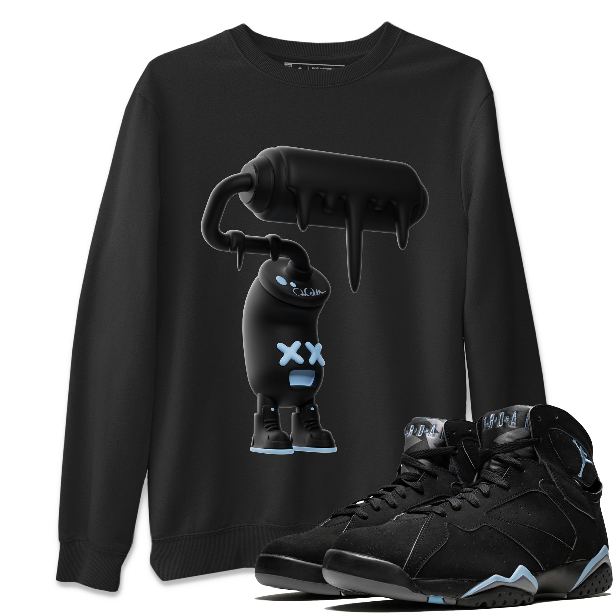 3D Paint Roller Unisex Tops - Air Jordan 7 Chambray