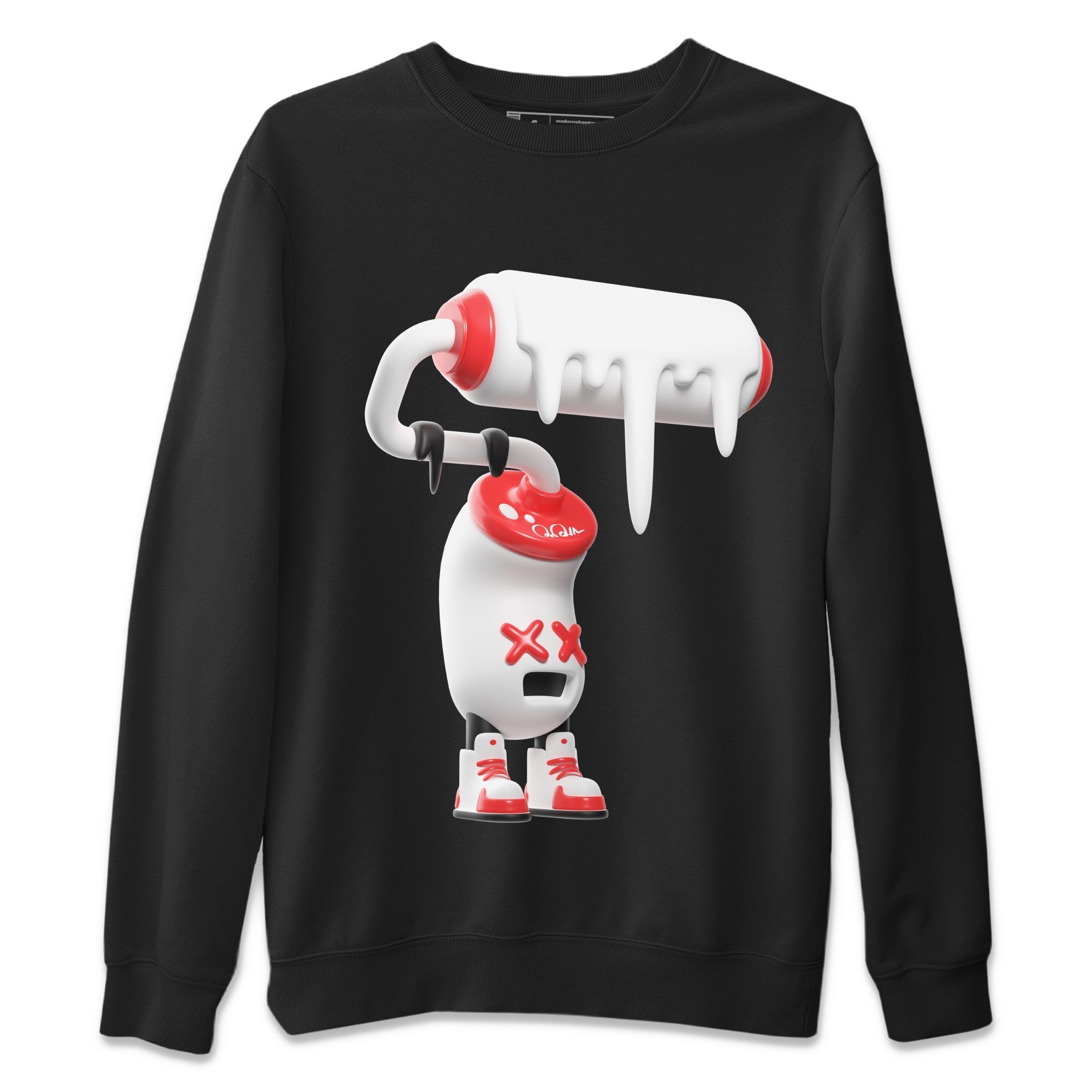 3D Paint Roller Unisex Tops - Air Jordan 7 White Infrared