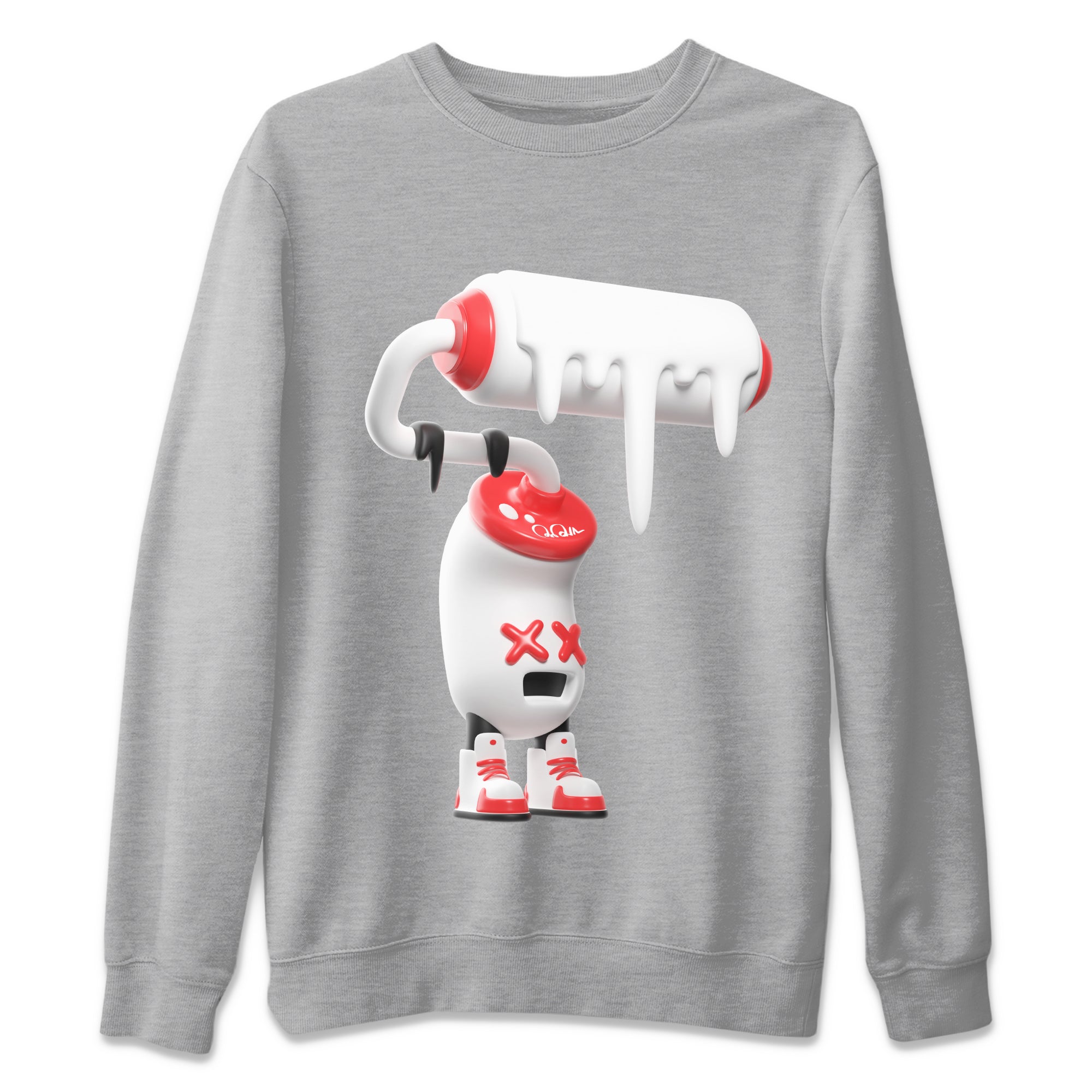 3D Paint Roller Unisex Tops - Air Jordan 7 White Infrared