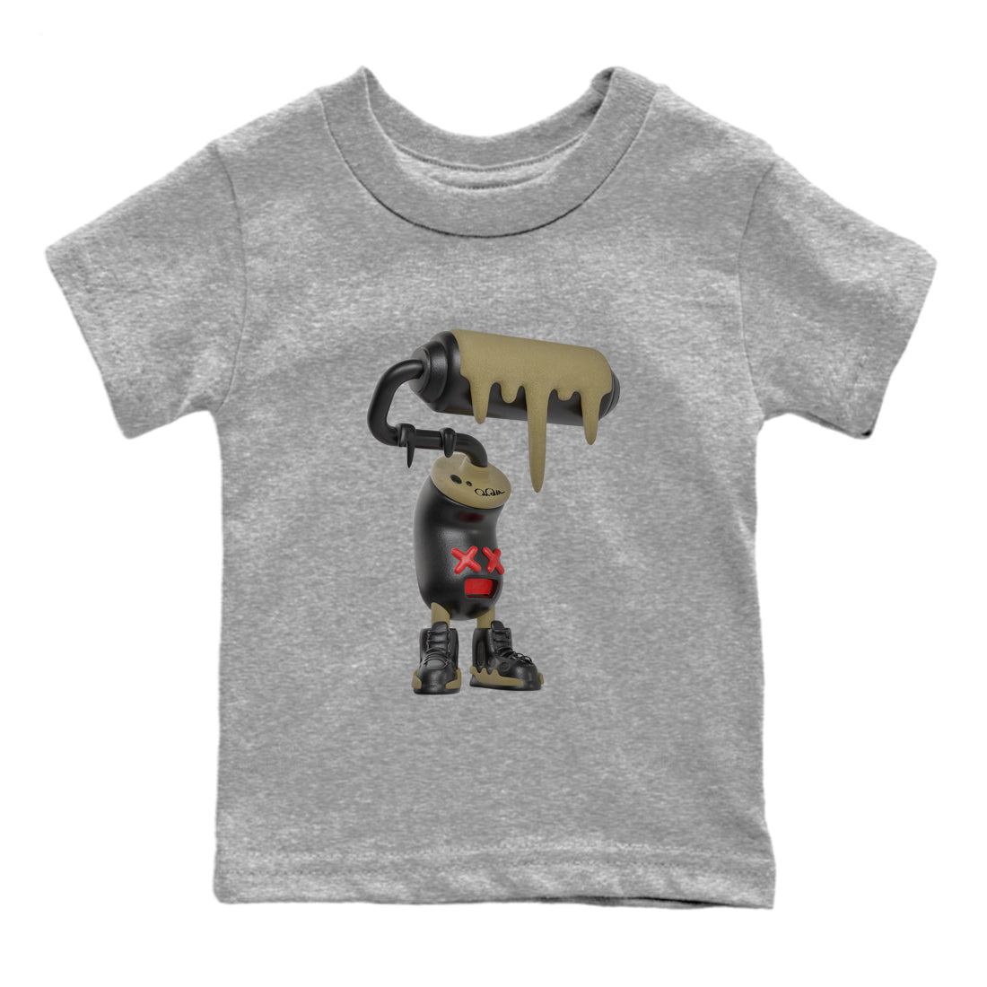 3D Paint Roller snkmatch Tees Kids - Air Jordan 9 Olive