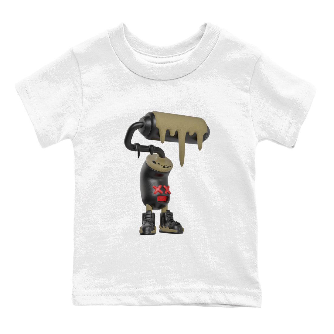 3D Paint Roller snkmatch Tees Kids - Air Jordan 9 Olive