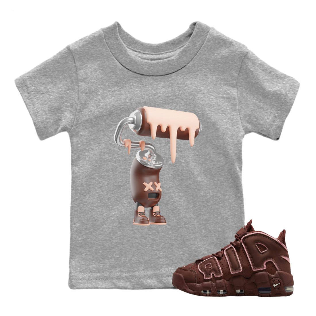 3D Paint Roller Kids Tops - Air More Uptempo Valentines Day