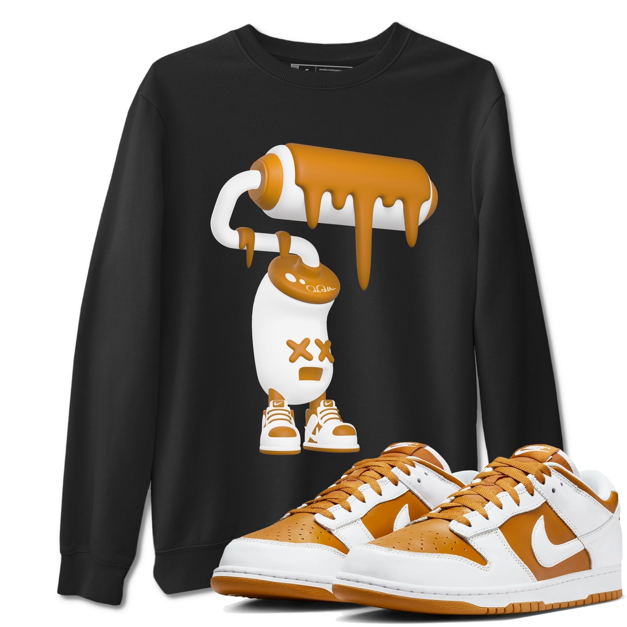 3D Paint Roller snkmatch Tees - Dunk Dark Curry