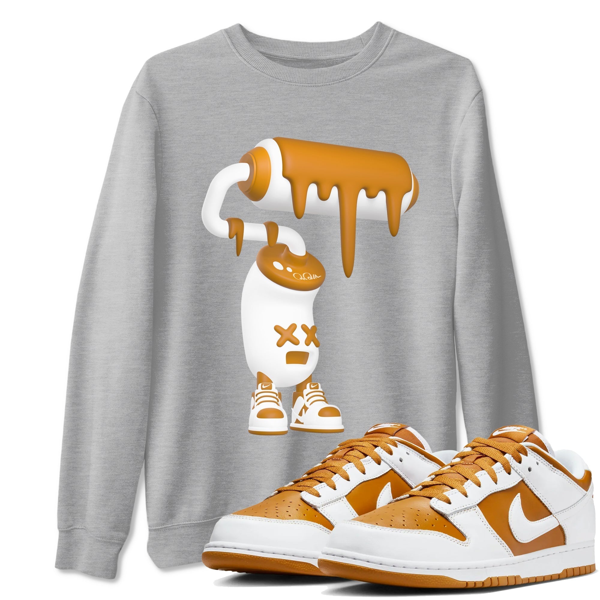 3D Paint Roller snkmatch Tees - Dunk Dark Curry