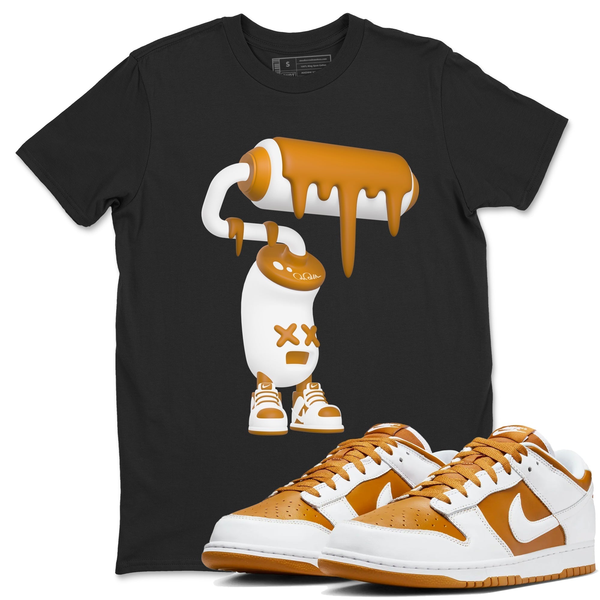 3D Paint Roller snkmatch Tees - Dunk Dark Curry
