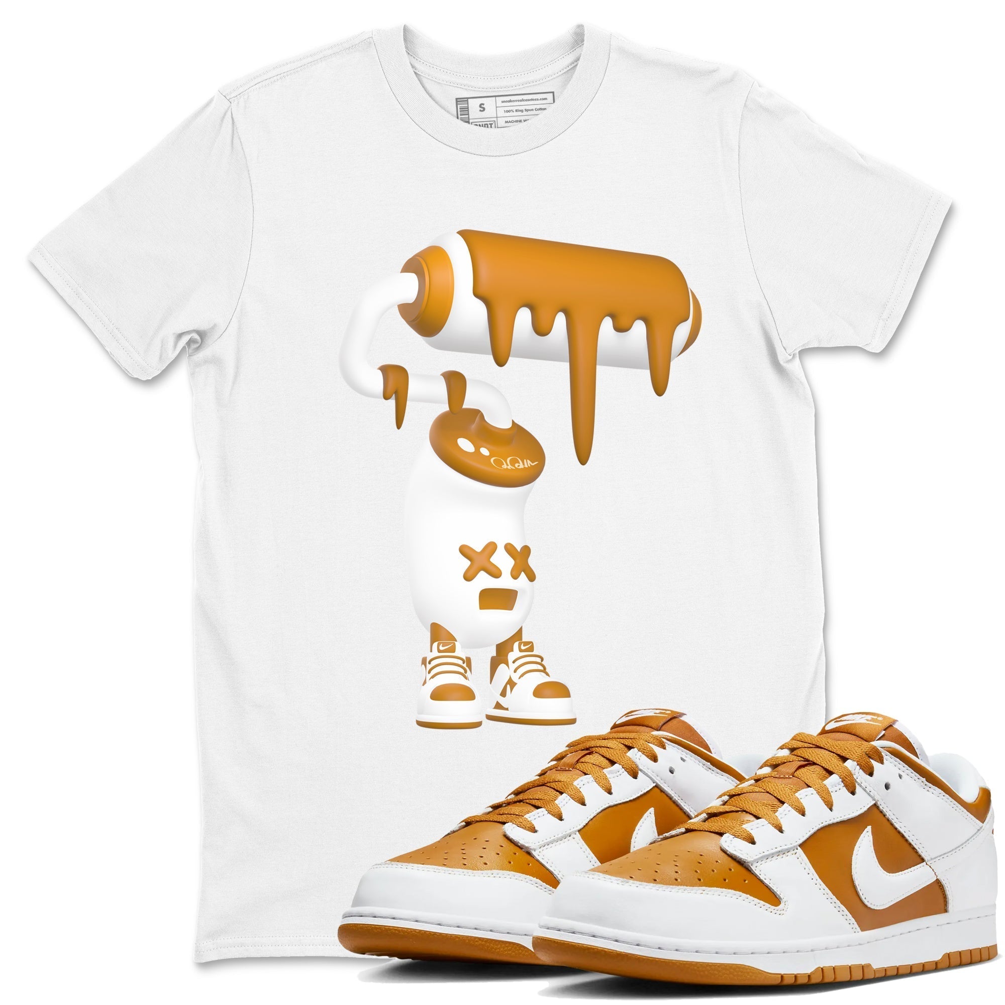 3D Paint Roller snkmatch Tees - Dunk Dark Curry