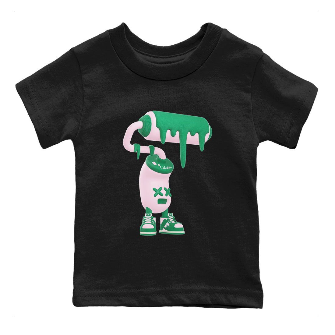 3D Paint Roller snkmatch Tees Kids - Dunk Medium Soft Pink Malachite