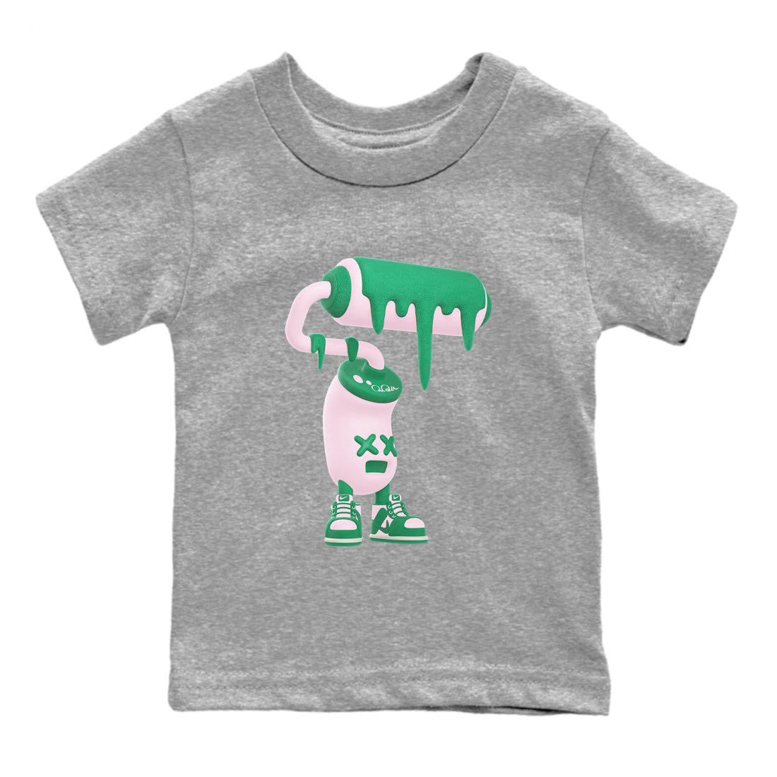 3D Paint Roller snkmatch Tees Kids - Dunk Medium Soft Pink Malachite