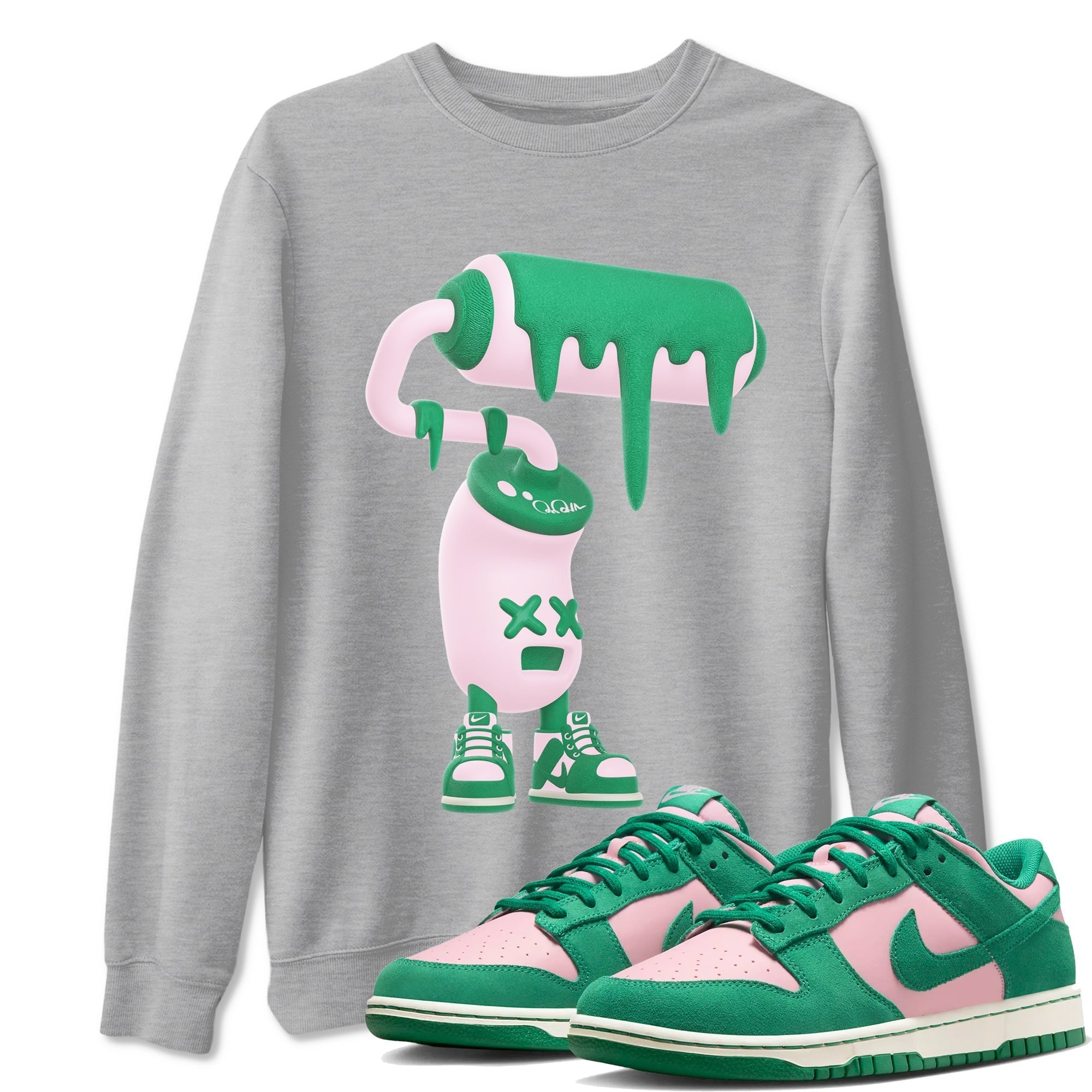 3D Paint Roller snkmatch Tees - Dunk Medium Soft Pink Malachite