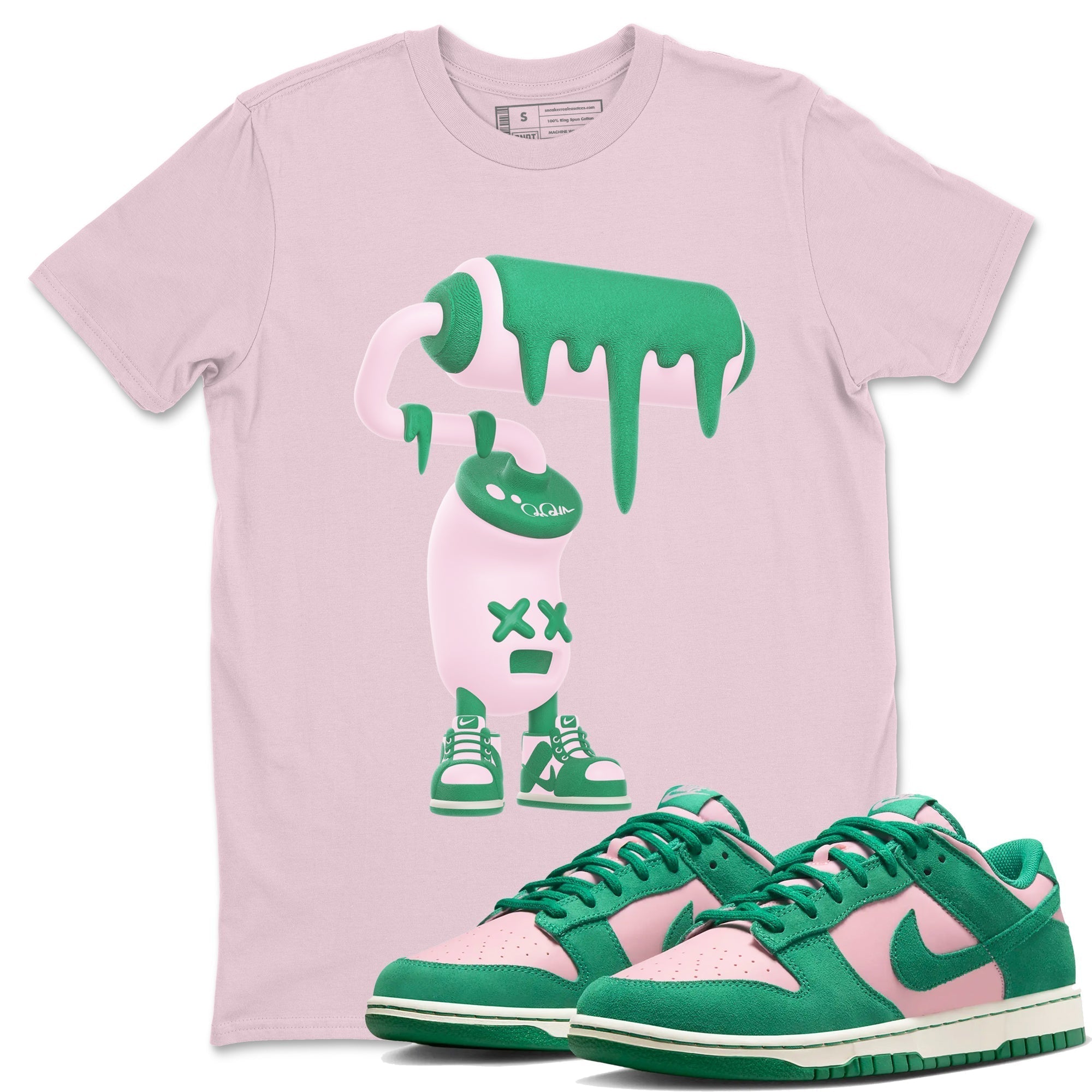 3D Paint Roller snkmatch Tees - Dunk Medium Soft Pink Malachite