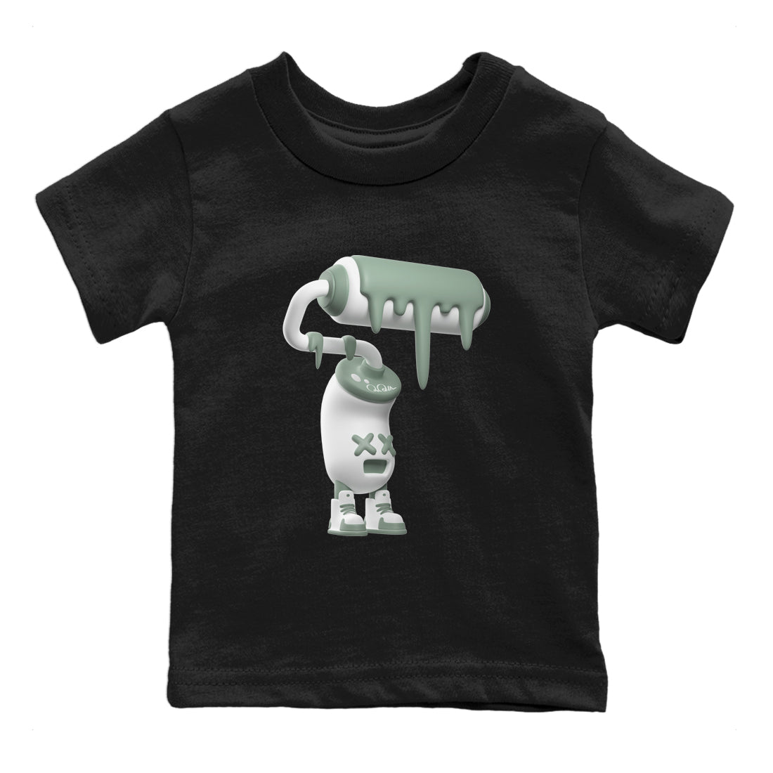 3D Paint Roller Kids Tops - Dunk Mica Green