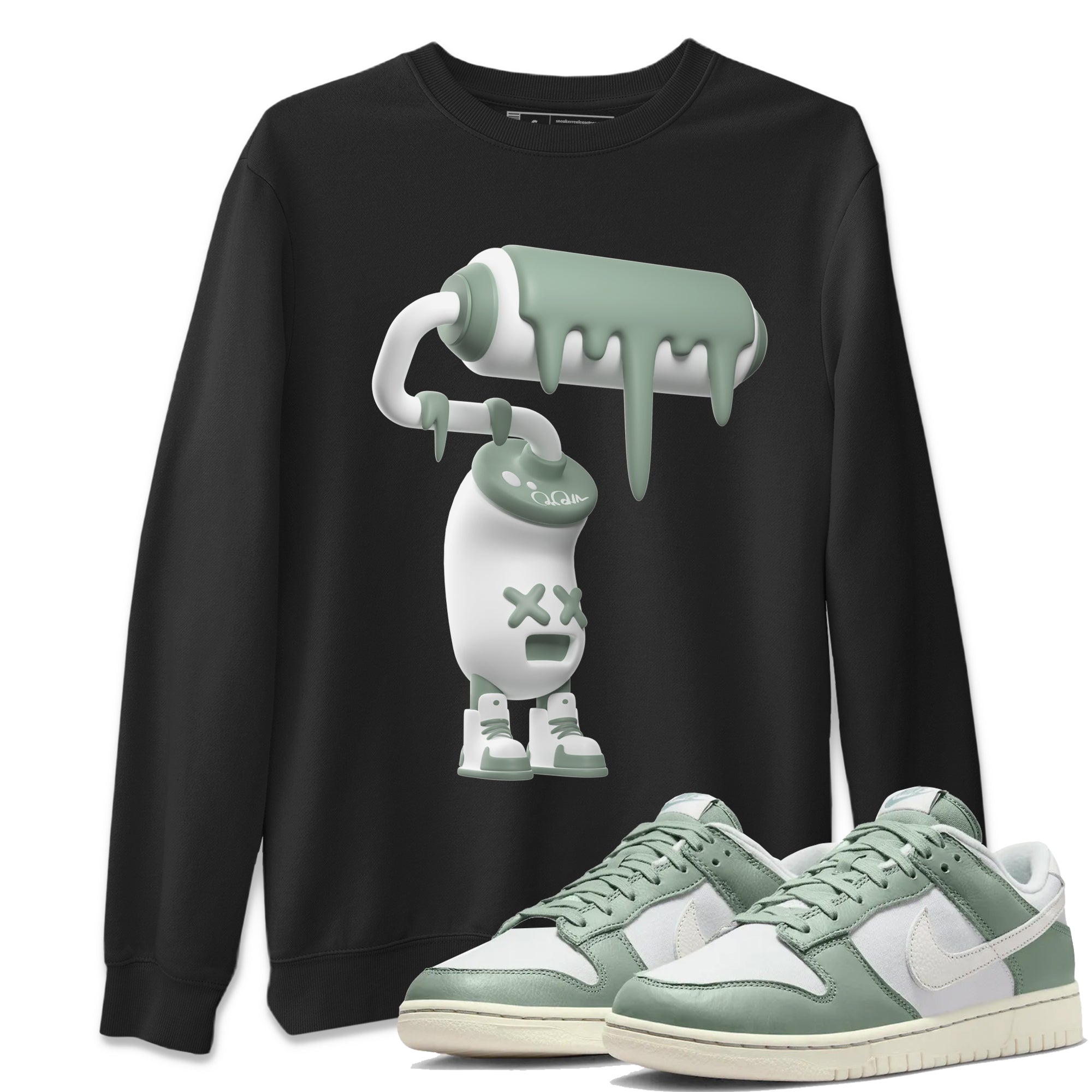 3D Paint Roller Unisex Tops - Dunk Mica Green