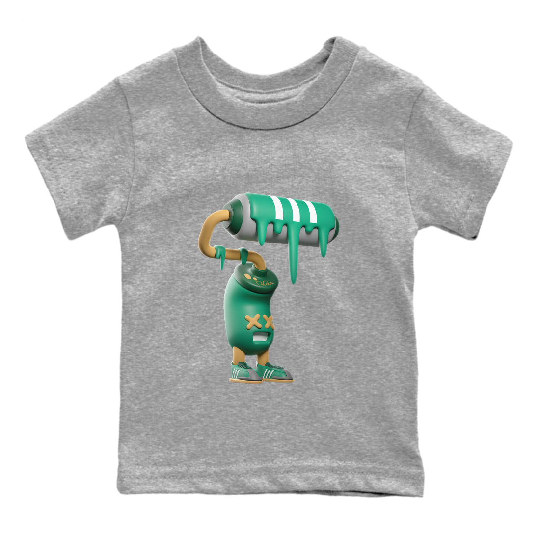 3D Paint Roller snkmatch Tee Kids - Samba Collegiate Green Gum