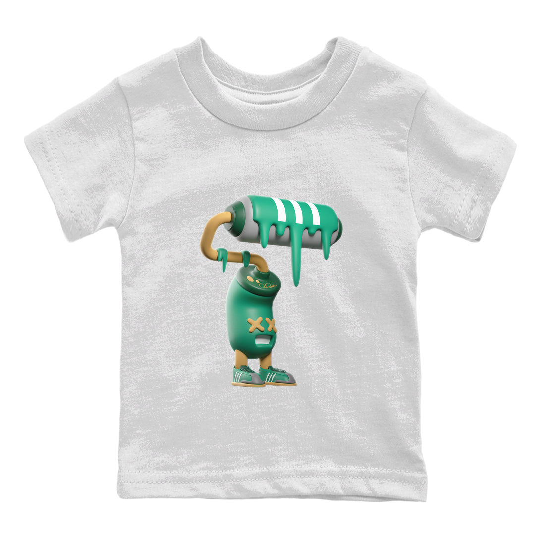3D Paint Roller snkmatch Tee Kids - Samba Collegiate Green Gum