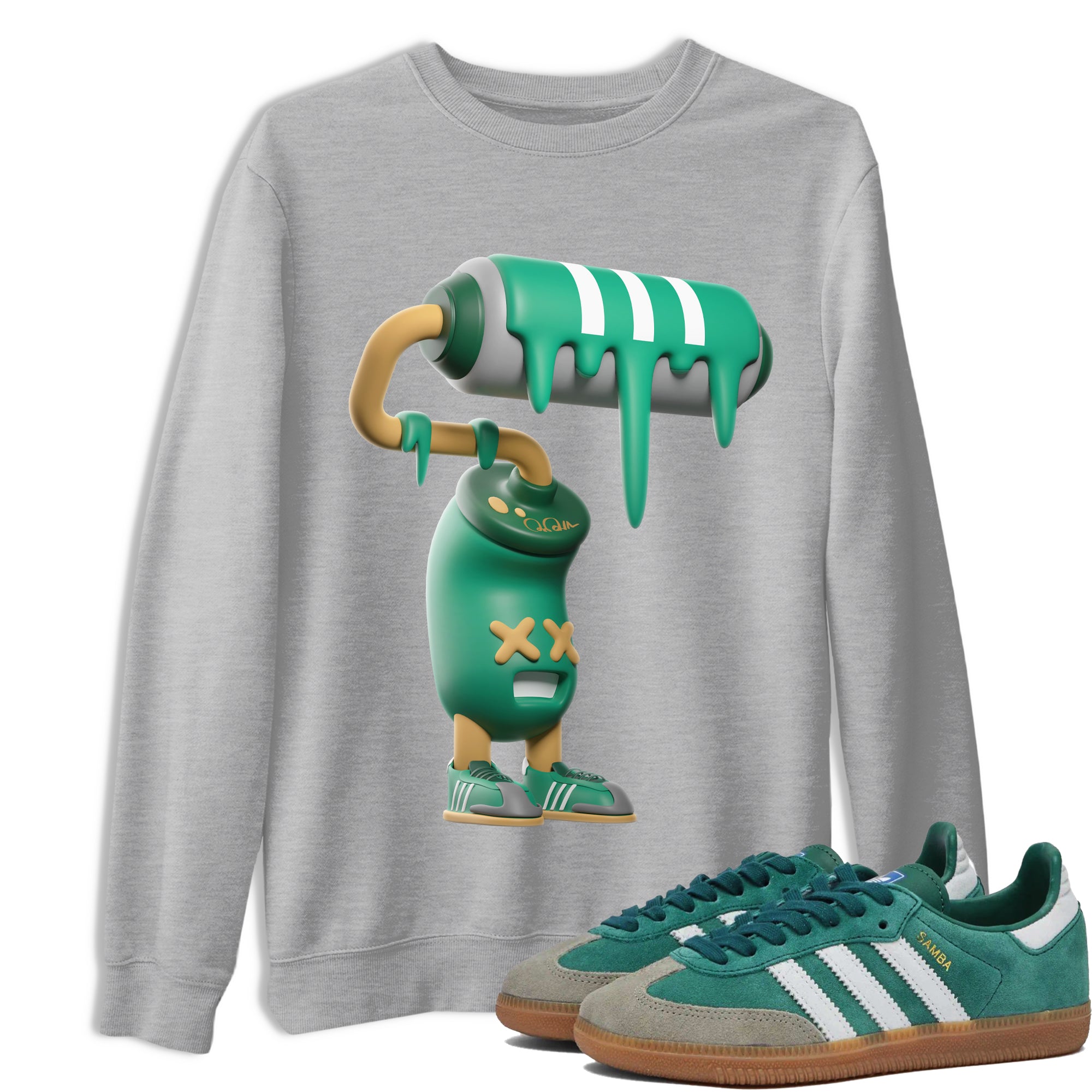 3D Paint Roller snkmatch Tee - Samba Collegiate Green Gum