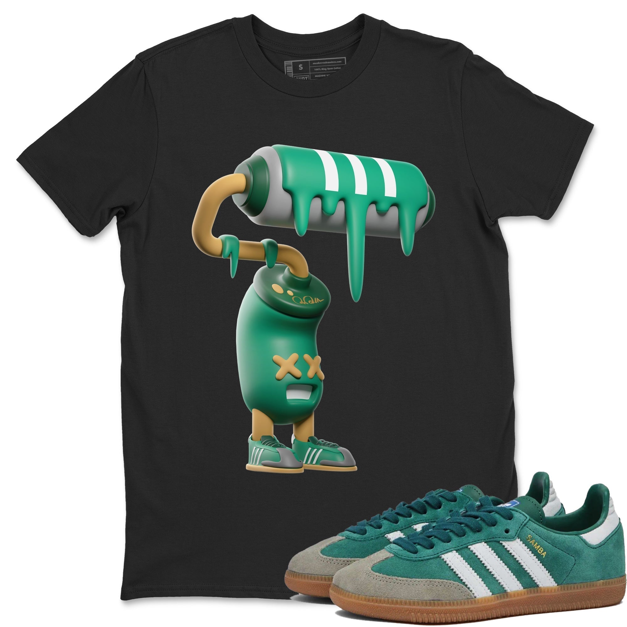 3D Paint Roller snkmatch Tee - Samba Collegiate Green Gum