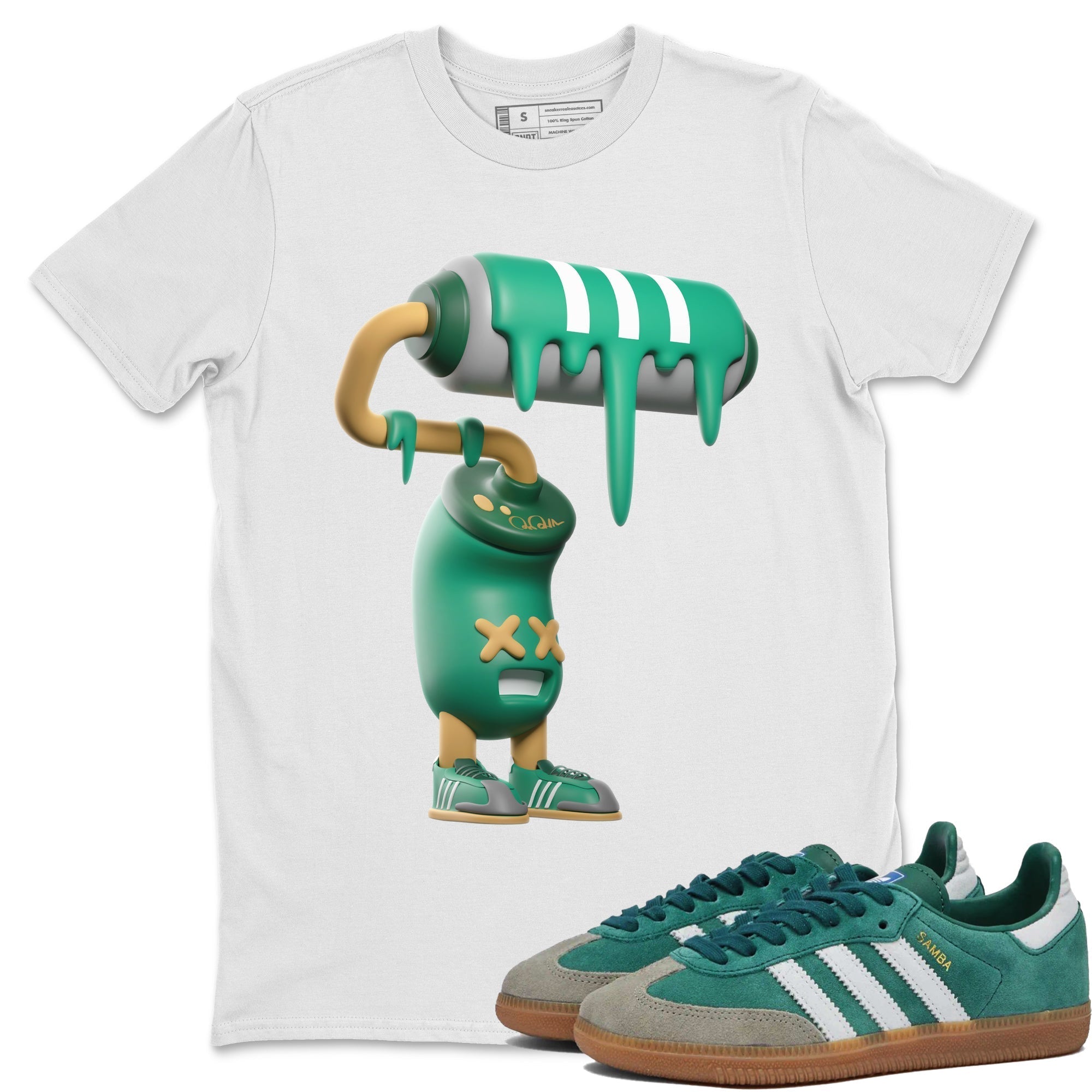 3D Paint Roller snkmatch Tee - Samba Collegiate Green Gum