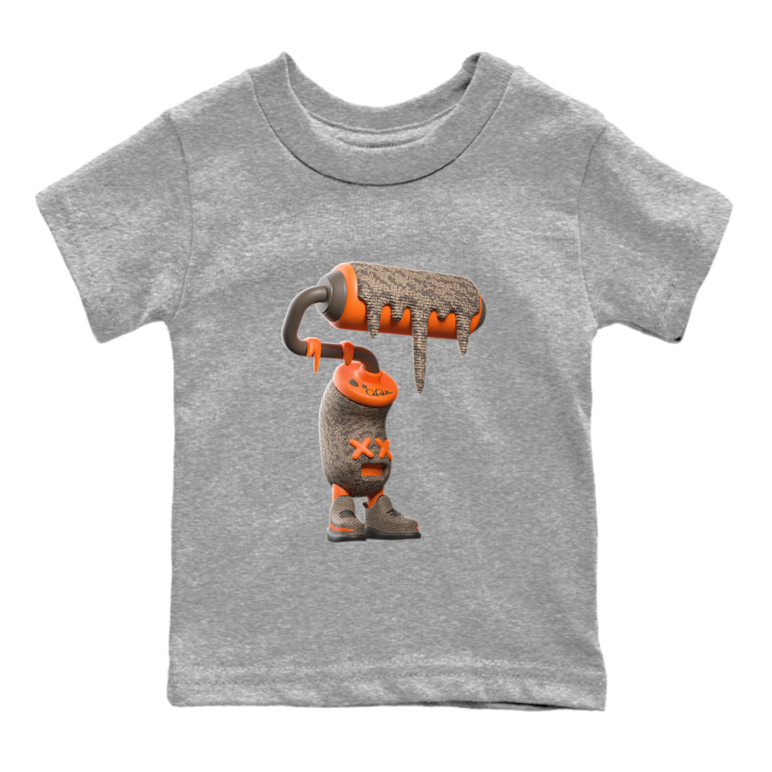 3D Paint Roller snkmatch Tee Kids - Yeezy 350 Carbon Beluga