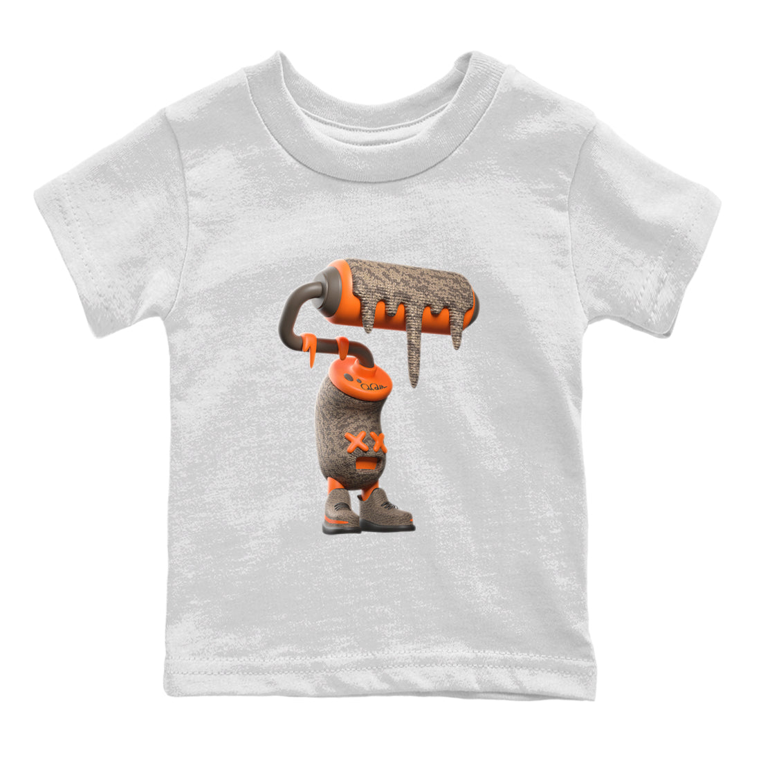 3D Paint Roller snkmatch Tee Kids - Yeezy 350 Carbon Beluga