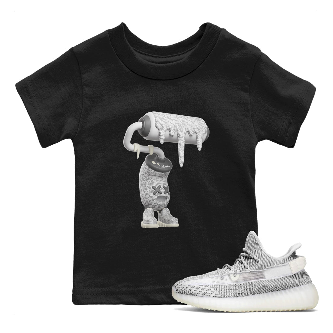 3D Paint Roller snkmatch Tee Kids - Yeezy 350 Static