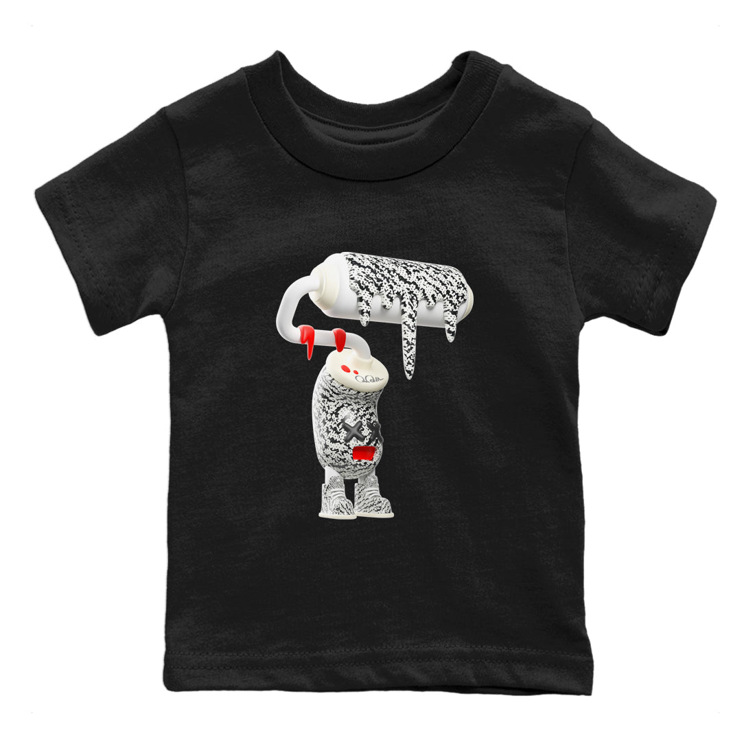 3D Paint Roller Kids Tops - Yeezy 350 Zebra