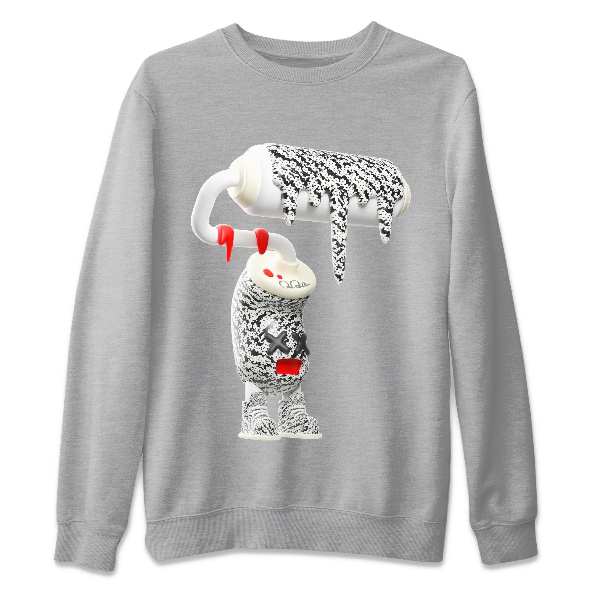 3D Paint Roller Unisex Tops - Yeezy 350 Zebra