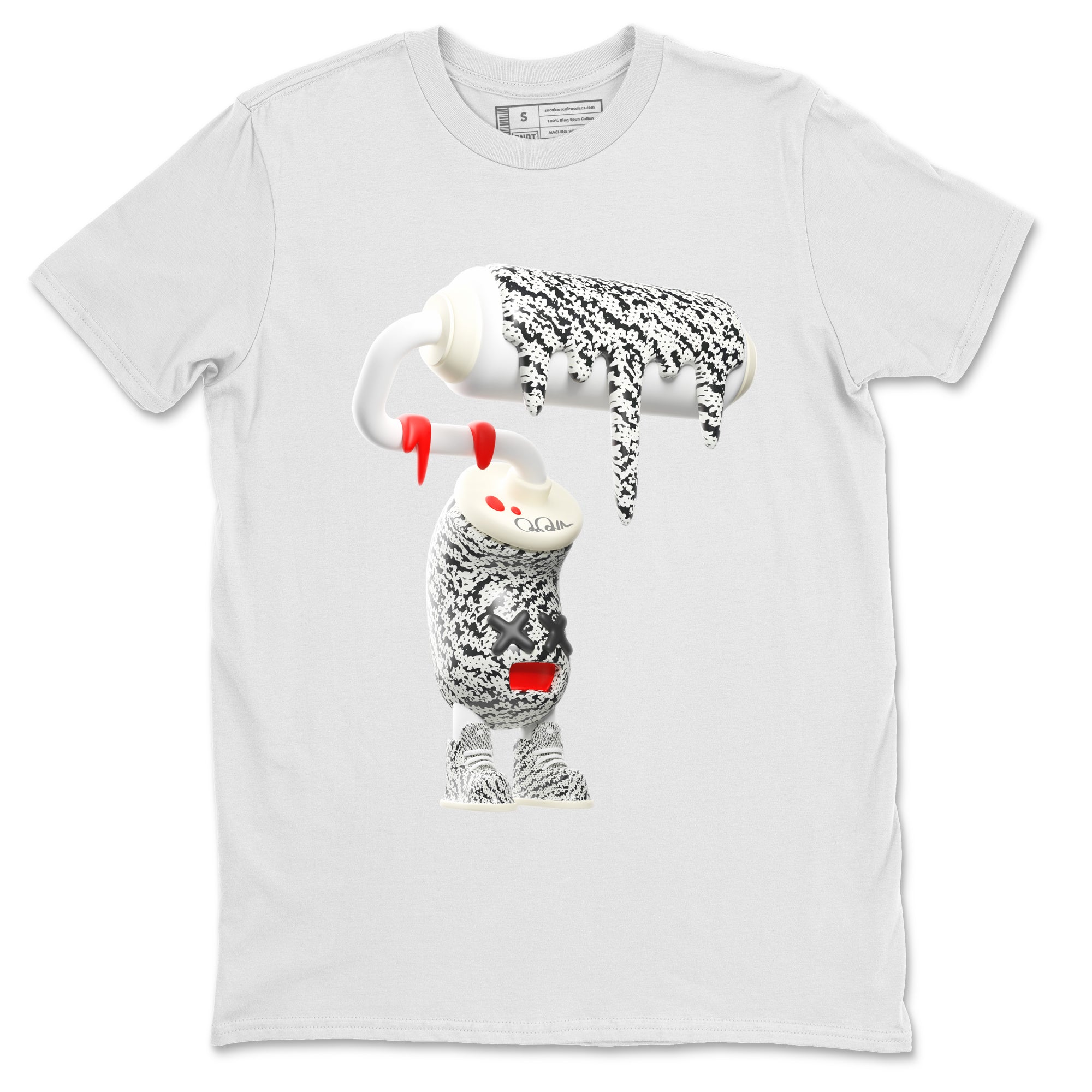 3D Paint Roller Unisex Tops - Yeezy 350 Zebra