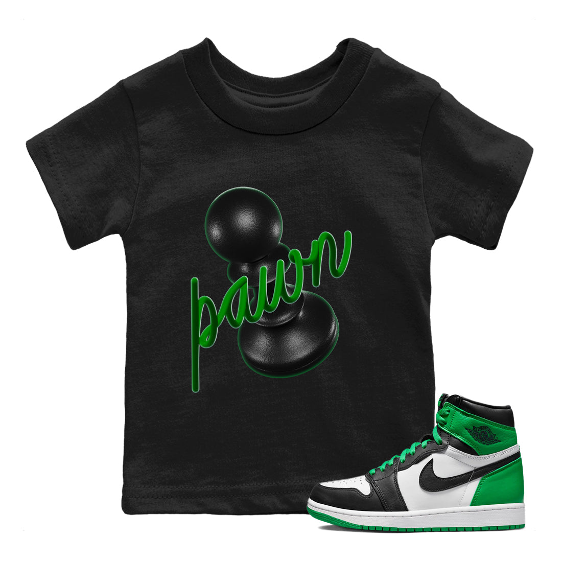 3D Pawn Kids Tops - Air Jordan 1 Celtics