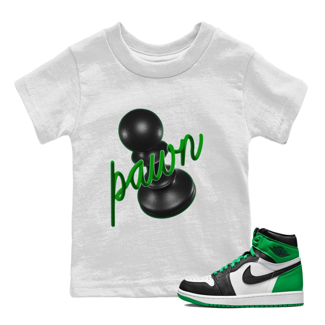 3D Pawn Kids Tops - Air Jordan 1 Celtics