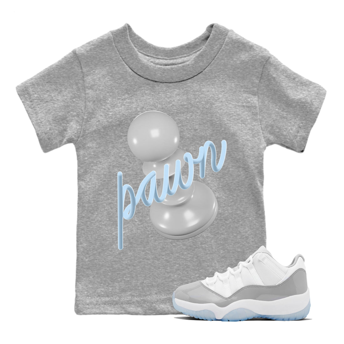 3D Pawn Kids Tops - Air Jordan 11 White Cement
