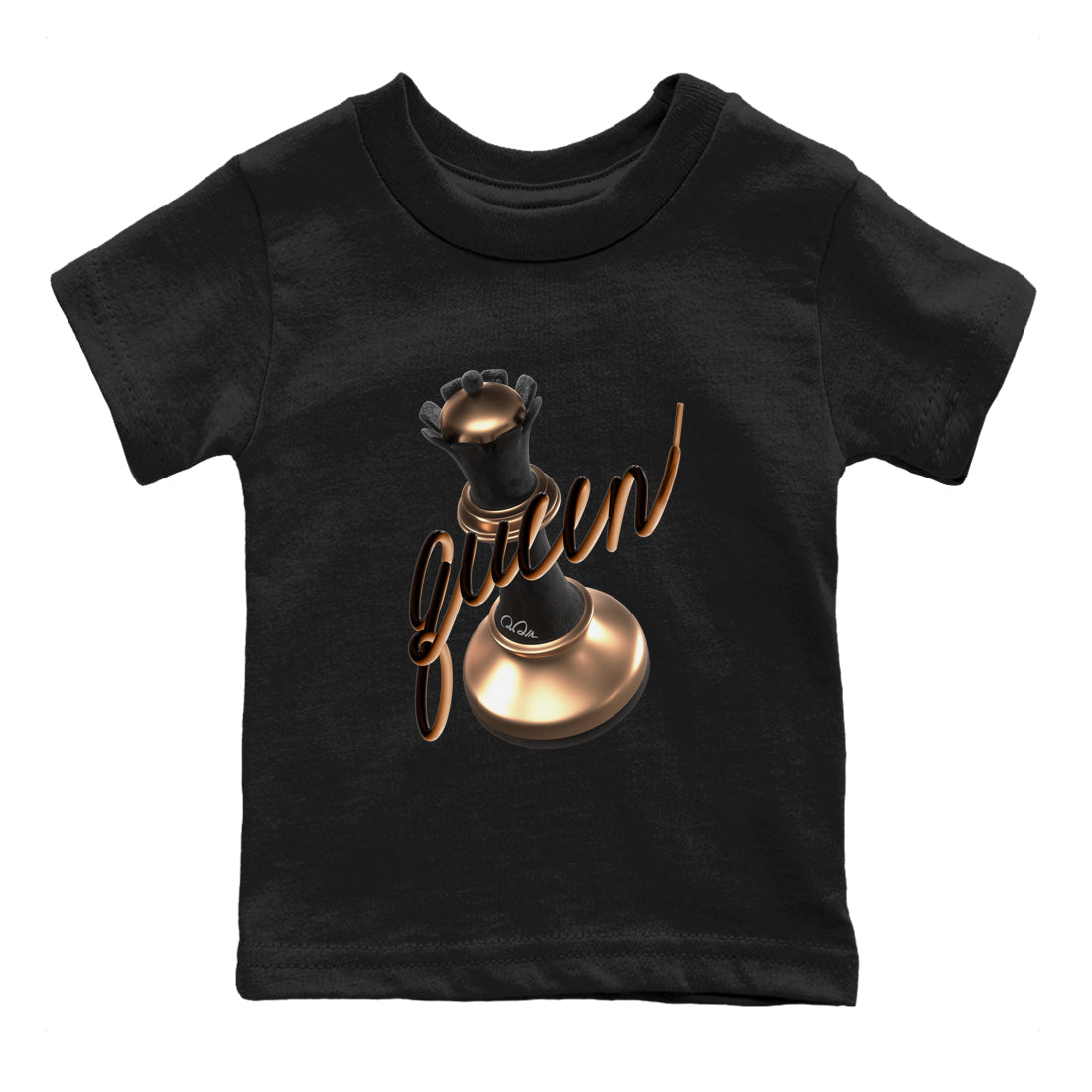 3D Queen snkmatch Tees Kids - Air Foamposite One Metallic Copper