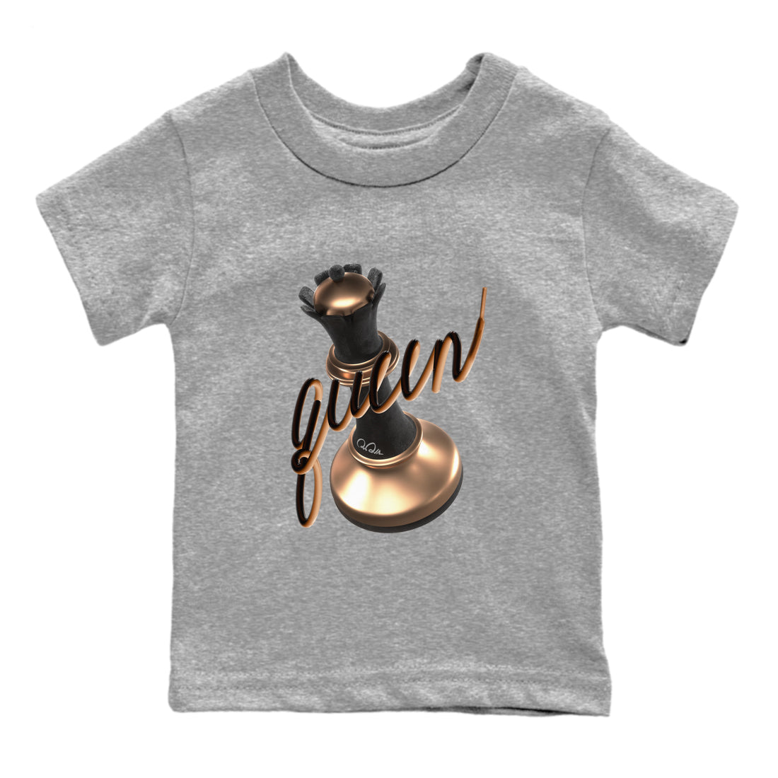 3D Queen snkmatch Tees Kids - Air Foamposite One Metallic Copper