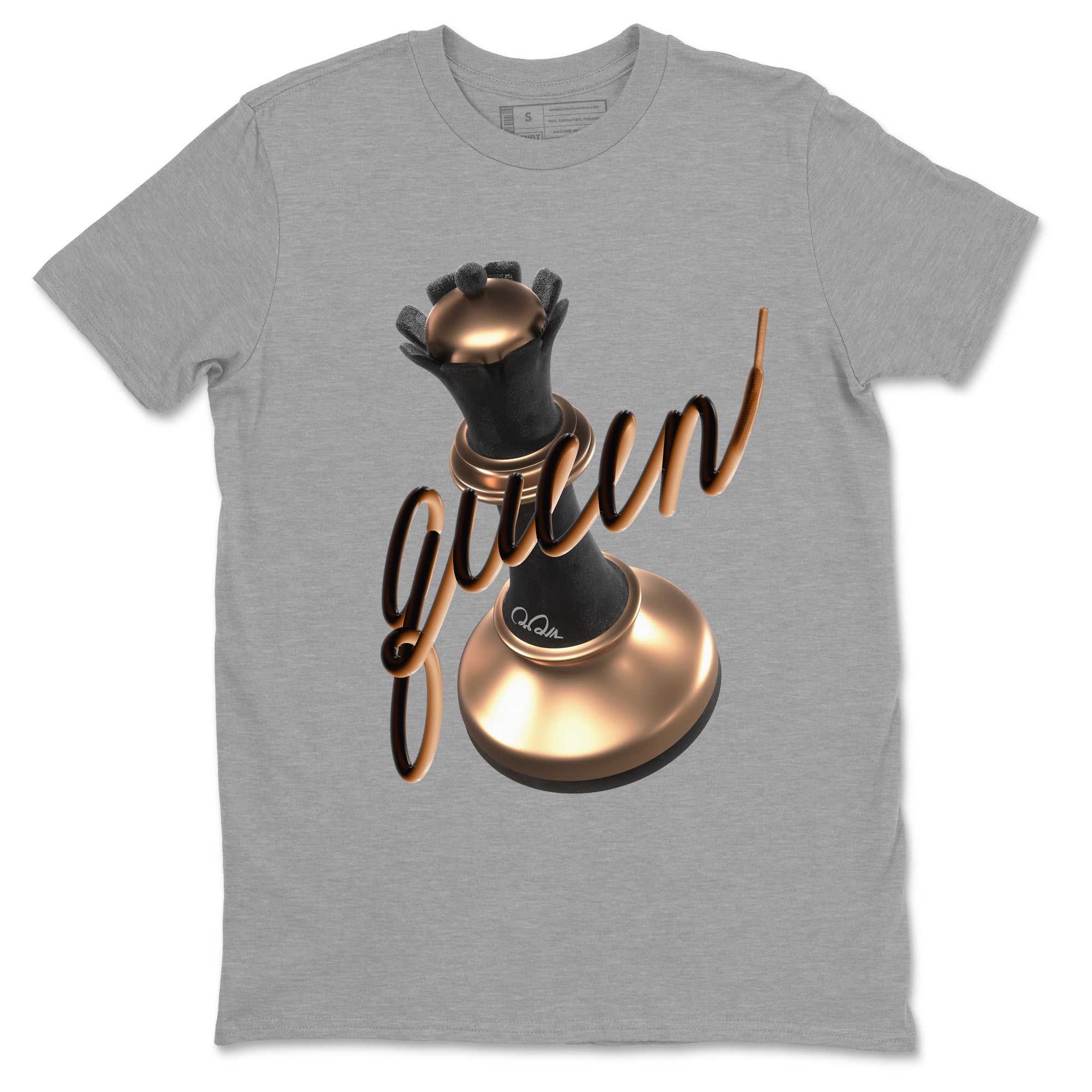 3D Queen snkmatch Tees - Air Foamposite One Metallic Copper