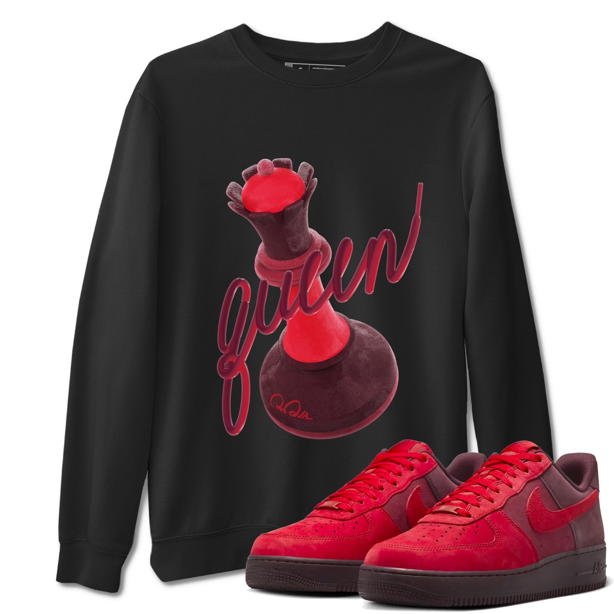 3D Queen snkmatch Tees - Air Force 1 Layers Of Love